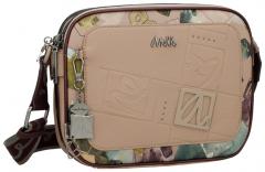 Real Evolution Umhängetasche Anekke dreigeteilt beige