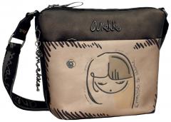 Nature Umhängetasche Anekke Mademoiselle metallic Silhouette bestickt