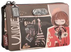 dreigeteilte Münzbörse Anekke Mademoiselle bestickt Eiffelturm Paris