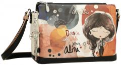 dreigeteilte Damentasche Anekke farbenfroh Glitzersteine Alma Flamenco