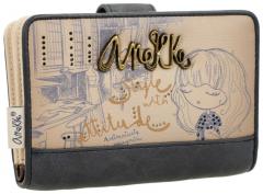 Briftasche dunkelblau beige Glitzer Anekke Mademoiselle Studio
