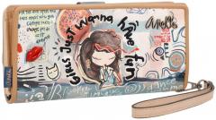 Portmonee Mädchen Anekke Fun and Music Bunt Message Rote Lippen Song