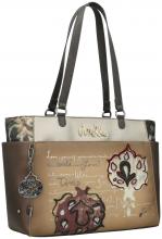 Shoppertasche taupe herbstlich bunt Real Manifesto Anekke