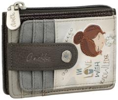 Kartenetui Anekke Comicprint beige Metallictöne Sophia RFID glitzernd