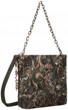 plissierte Umhängetasche Anekke Erdtöne Real Intentions schimmernd