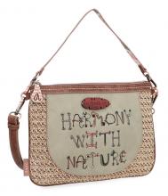 Anekke Schultertasche Clutch Jungle Nature Flechtoptik