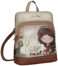 Anekke femininer Damenrucksack Muse griechisch metallic Tempel