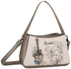 kompakte Anekke Crossovertasche beige Muse metallic Olympia Glitzersteine