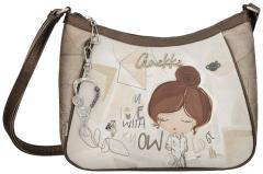 Anekke Handtasche Sophia abstrakt Metallic hell Print