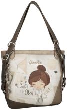 Anekke Taschenrucksack Sophia beige filigran Metallic Print