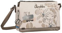 Anekke Damentasche beige Muse Olympia metallic Fackel Ziernieten