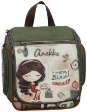 Kosmetiktasche Anekke Muse olivgrün bunt Comicprint