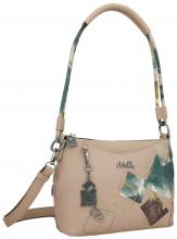 kleine Handtasche Anekke taupe Real Evolution petrol
