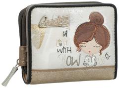 Anekke Wallet klein Sophia klappbar RFID beige Comicprint