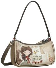 Anekke kompakte Damenhandtasche taupe Muse Print beige