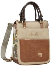 Taschenrucksack beige braun Prägung Anekke Muse Amphora