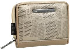 Anekke kompakte Geldbörse klappbar Gold Punktprint Muse Branch