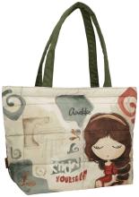Anekke Muse abgesteppte Henkeltasche mit Print Perlon