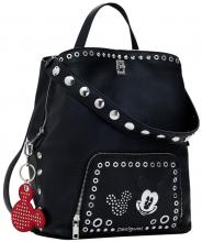 frecher Backpack Desigual Nieten Mickey Rock schwarz