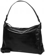 Burkely Wide Hobobag Creased Crystal Black pigmentiertes Leder