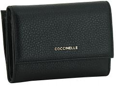 Lederportemonnaie schwarz Coccinelle Metallic Soft