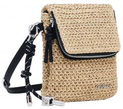 Crossover Bag Bast Desigual Venecia Phone Raffia Überschlag Natural