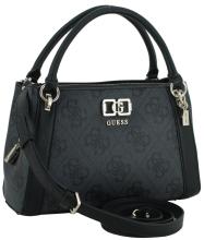 Girlfriend Satchel Guess Karnilla Logo schwarz grau Kurzgrifftasche