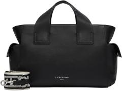 Liebeskind Sienna Shopper M Black schwarzes Leder Kurzgrifftasche