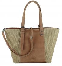 FREDsBRUDER Sea You Soon Shopper Bast Leder Caramel Crunch