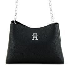 kleine Umhängetasche Kette TH Emblem Crossover schwarz Tommy Hilfiger