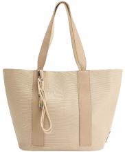 geräumiger Shooper FREDsBRUDER Canvas beige Leder recycelt Carry Me Everywhere