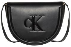 Satteltasche Calvin Klein klassisch schwarz Raised Crossbody Überschlag