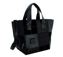 Desigual Kurzgrifftasche Patchworklook schwarz Materialmix Damas Valdivia