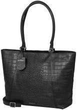 Burkely Cool Clobie Businesstasche Damen Leder Croco Schwarz