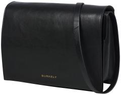 Burkely Fine Florence Überschlagtasche Damen Schwarz Vintage Leder