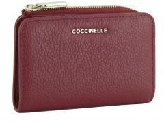 Coccinelle Portemonnaie Metallic Soft Small Ribes weinrot