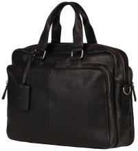 schwarze Ledertasche Burkely Antique Avery Laptop 15,6 Zoll