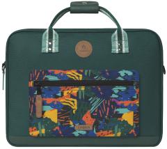 Businesstasche Cabaia Lima dunkelgrün Messenger bunt Wechselpoch nachhaltig