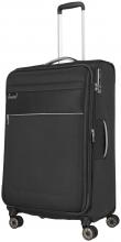 Flugkoffer nachtschwarz erweiterbar Trolly L 77cm Travelite Miigo recycled