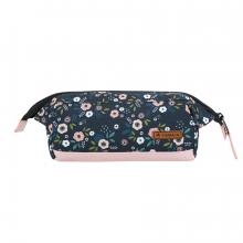 Cabaia Pencil Case mit weiter Öffnung Lancaster Road Grün Blumenmuster nachhaltig