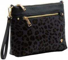 Pochette mit Handschlaufe CALEIDOS Black Leo