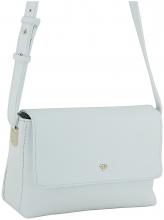 Caleidos Crossovertasche mit Überschlag Leder weiß