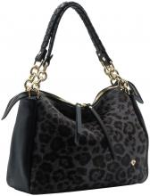 Caleidos Felltasche mit Kettendetails Black Animal