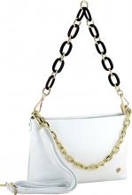 Caleidos Echtleder weiß kompakte Crossovertasche