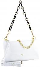 Caleidos Italien Damentasche Überschlag weiß Kette