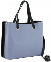 Caleidos Schultertasche Italien Azzurro Blau Leder