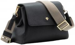 Caleidos Überschlagtasche Casual Klassisch Black