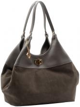 Caleidos XXL Beuteltasche Leder Taupe