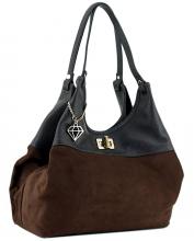 Caleidos Henkeltasche Leder Beutel Dunkelbraun