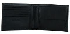 Calvin Klein Herrengeldbörse Bifold Smooth CK 5 CC Coin Glattleder schwarz